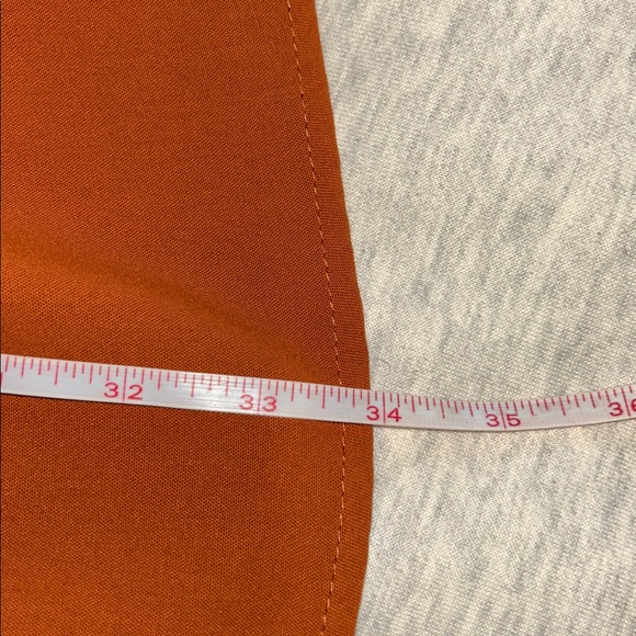 Boutine LA Rust Orange Tiered V-Neck Long Sleeve Dress - Picture 9 of 9